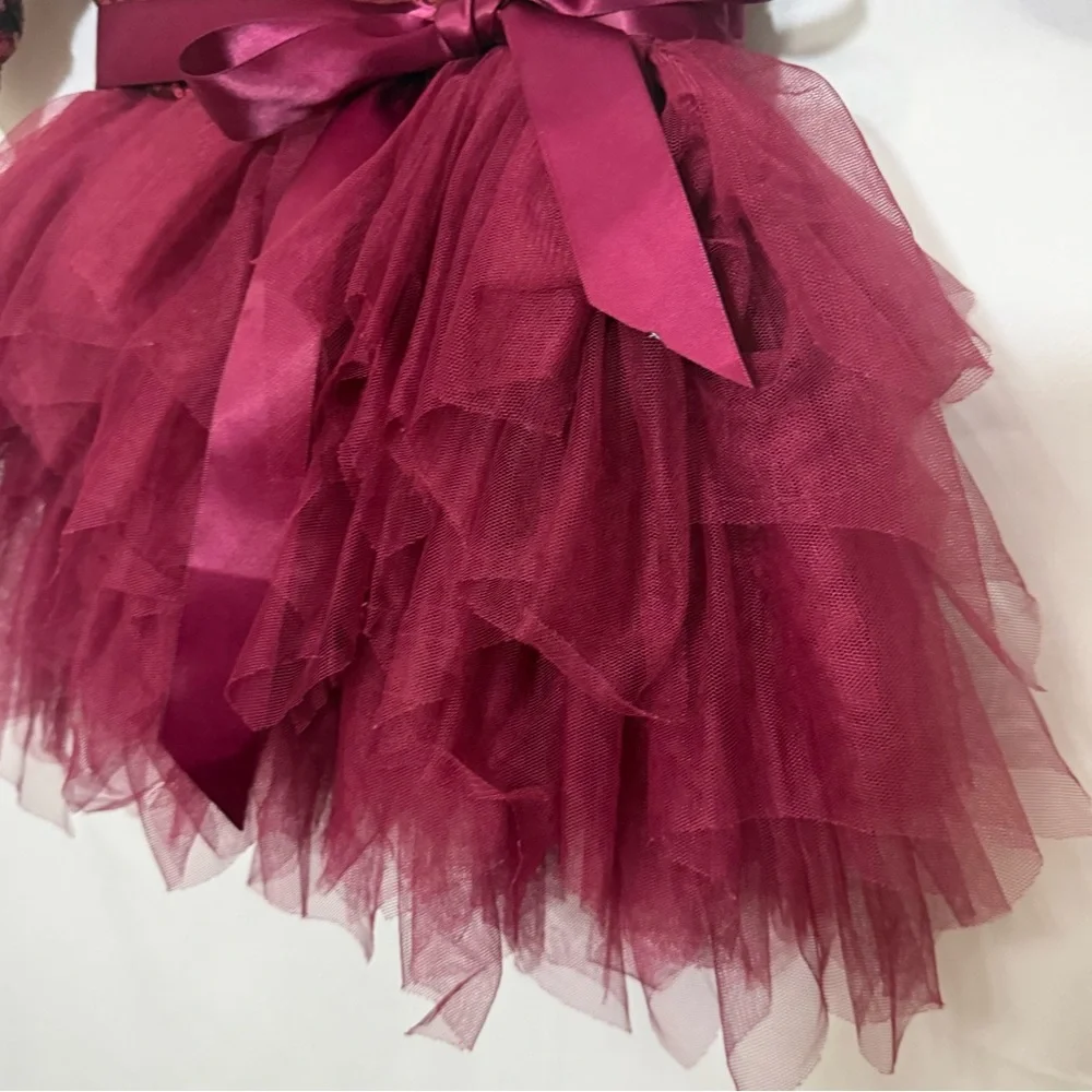 N/A girls burgundy